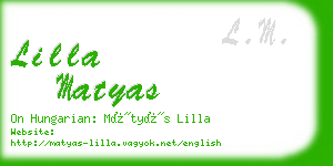 lilla matyas business card